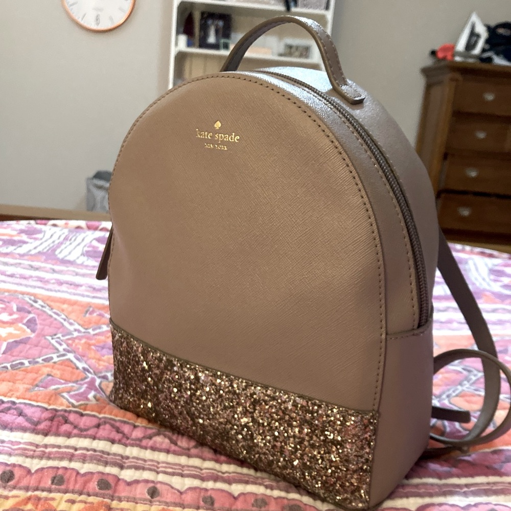 Kate Spade gray/silver Backpack